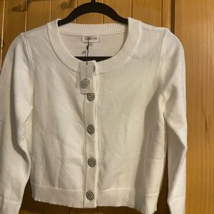 Forever 21 Cream Button-Down Cardigan